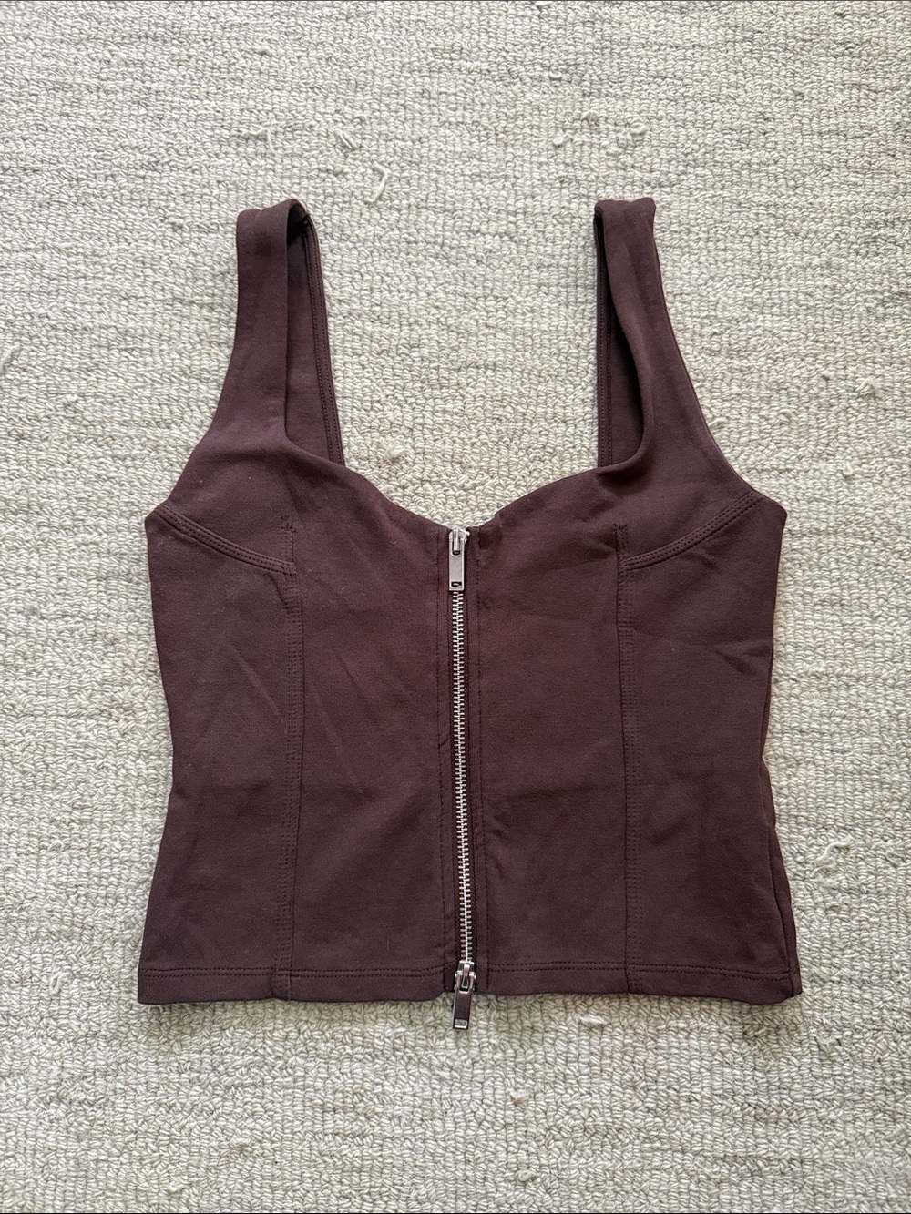 ZARA interlock zip up top